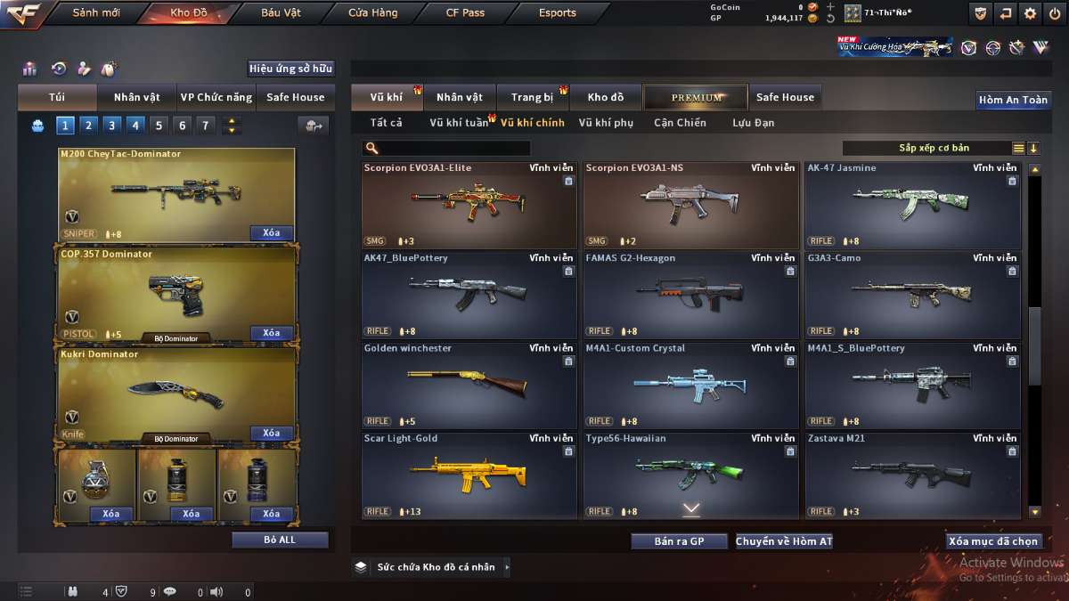 shop acc cf uy tin gia re